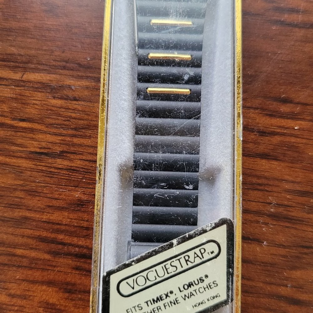 Voguestrap vintage Stainless Steel PVD NEW old Stock Adjustable watch band 18-21